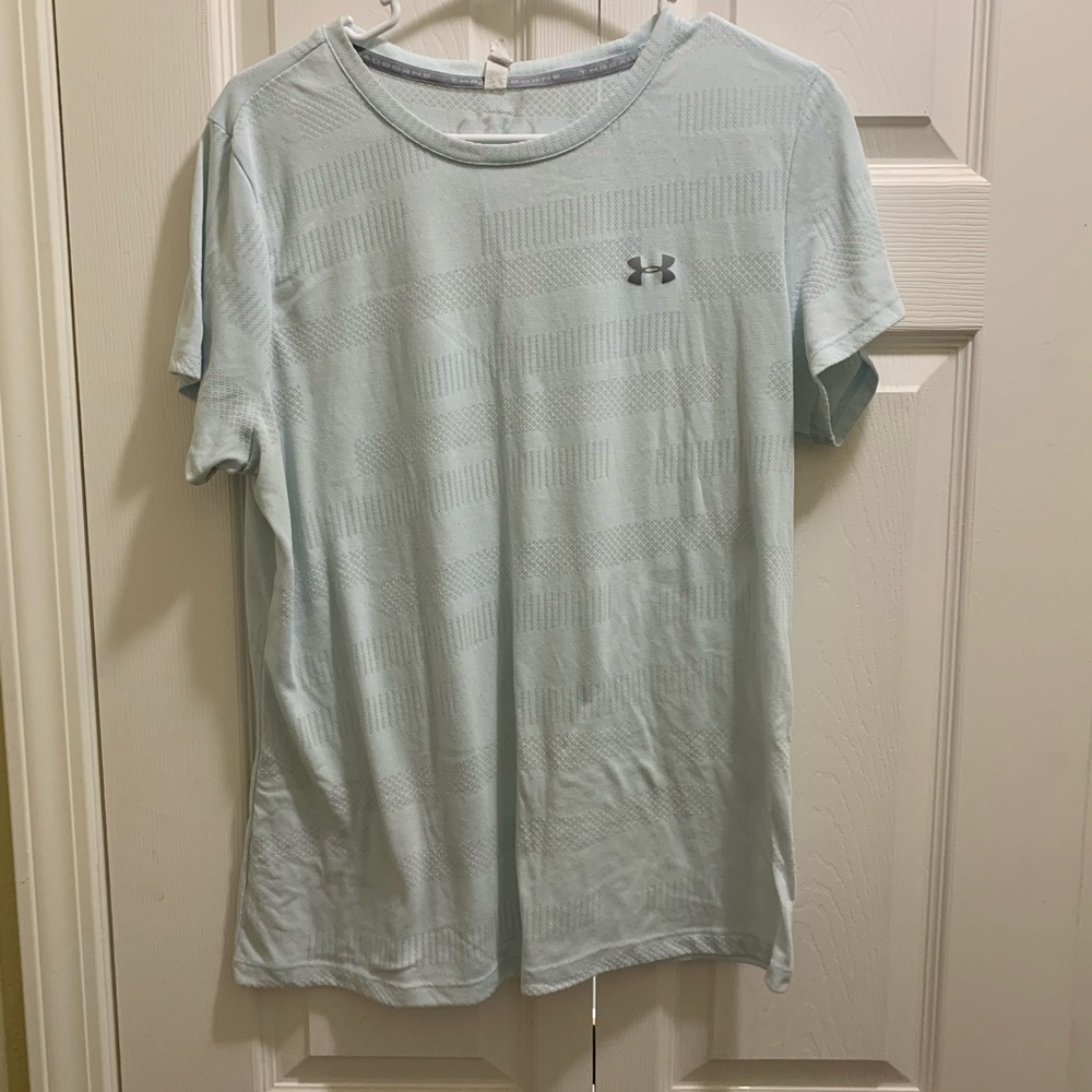 Eggshell blue under Armour workout shirt